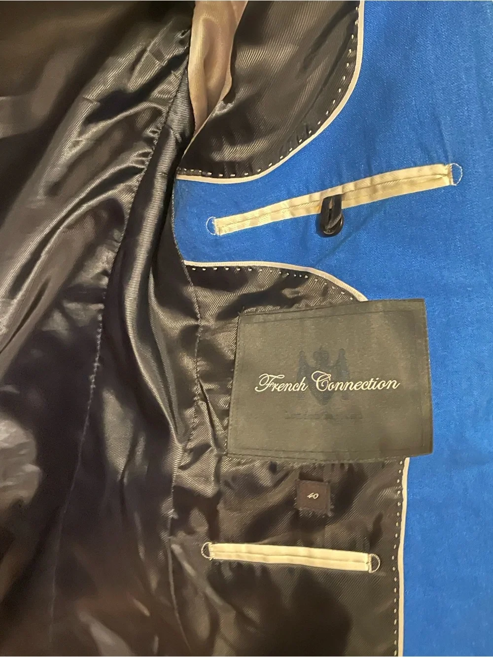 French Connection Bright Blue Single-Breasted Blazer